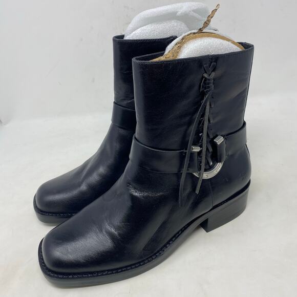 Lucky Brand Kamany Zipper Square Toe Ankle Boots Womens Size 9 - Picture 1 of 8
